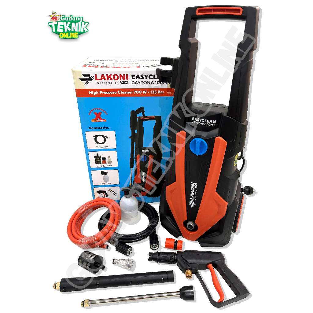 Mesin Jet Cleaner LAKONI EASYCLEAN DAYTONA 100MX 135 Bar / Mesin Steam Air Semprot Cuci Motor Mobil 