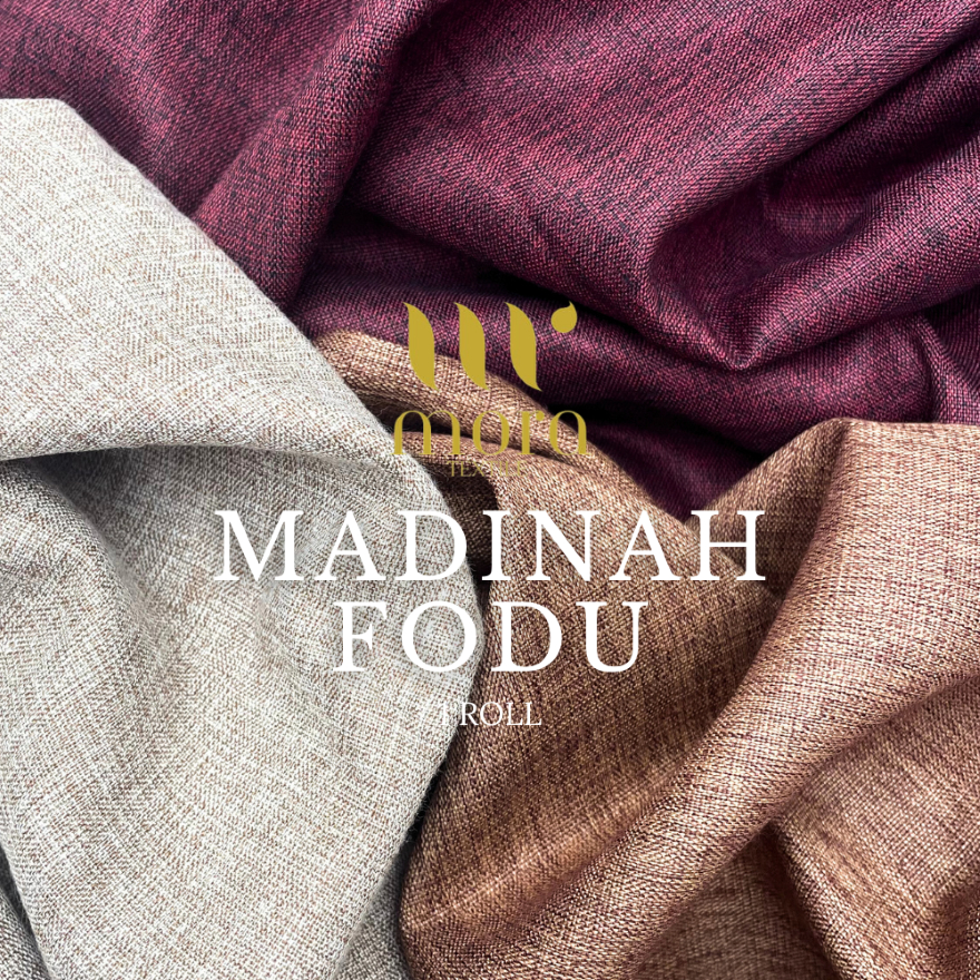 Kain Katun Madinah Premium 1 Roll Katun Lembut Flowy  - Madinah Fodu