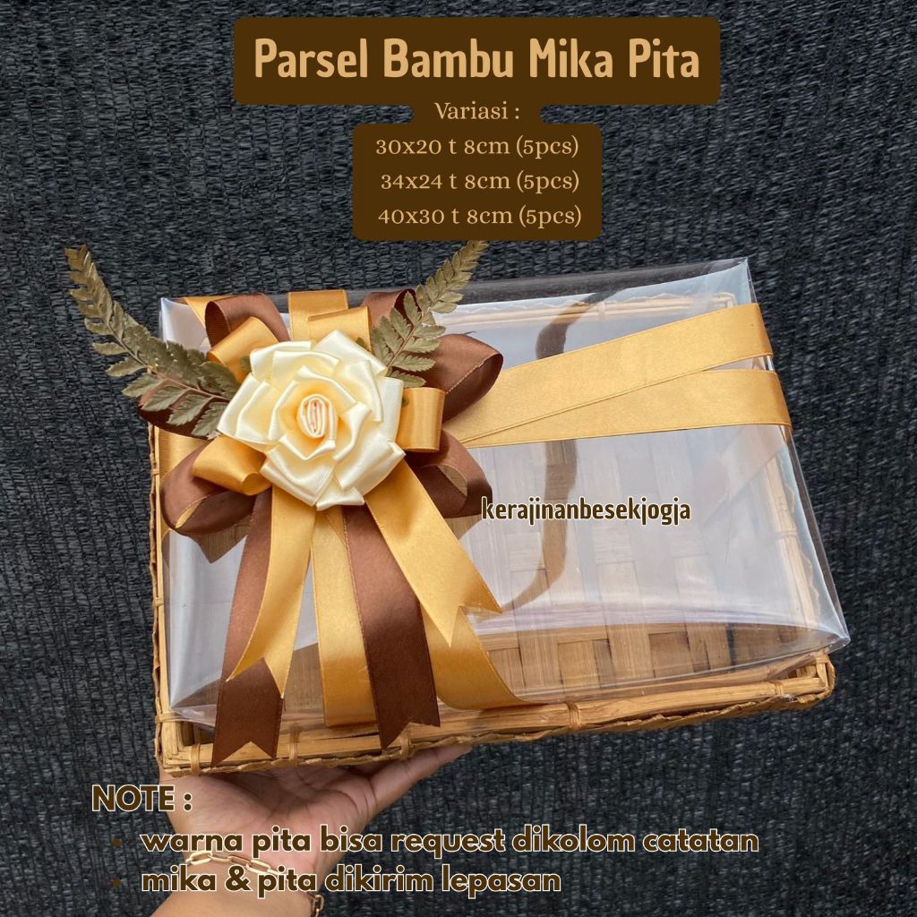 

PARSEL BAMBU MIKA PITA BEBAS REQUEST | hantaran hampers lebaran seserahan box mika hantaran cantik
