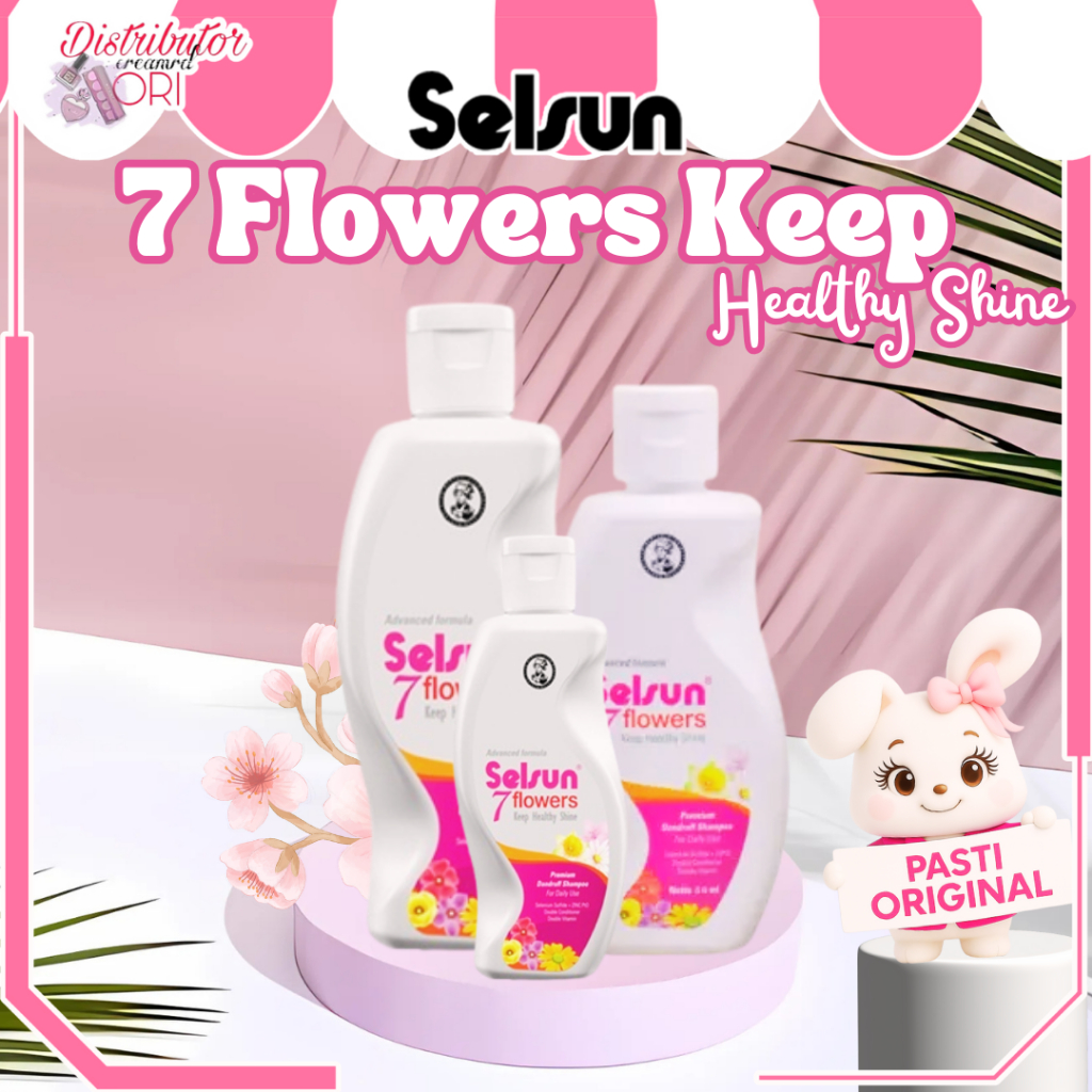 Selsun 7 Flowers Keep Healthy Shine / Shampoo Anti Dandruff / Shampo Anti Ketombe / 200 Ml / 60 Ml |