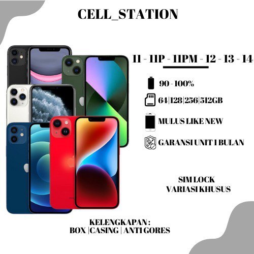 iphone second 14 13 12 11 pro max bisa game & live mulus minus 512|256|128|64gb original fullset pm