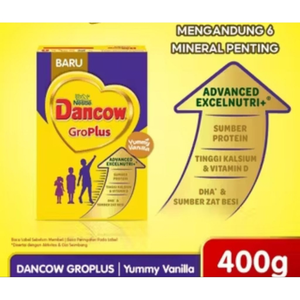

Susu Dancow Groplus 400gr / Susu Perkembangan Tubuh