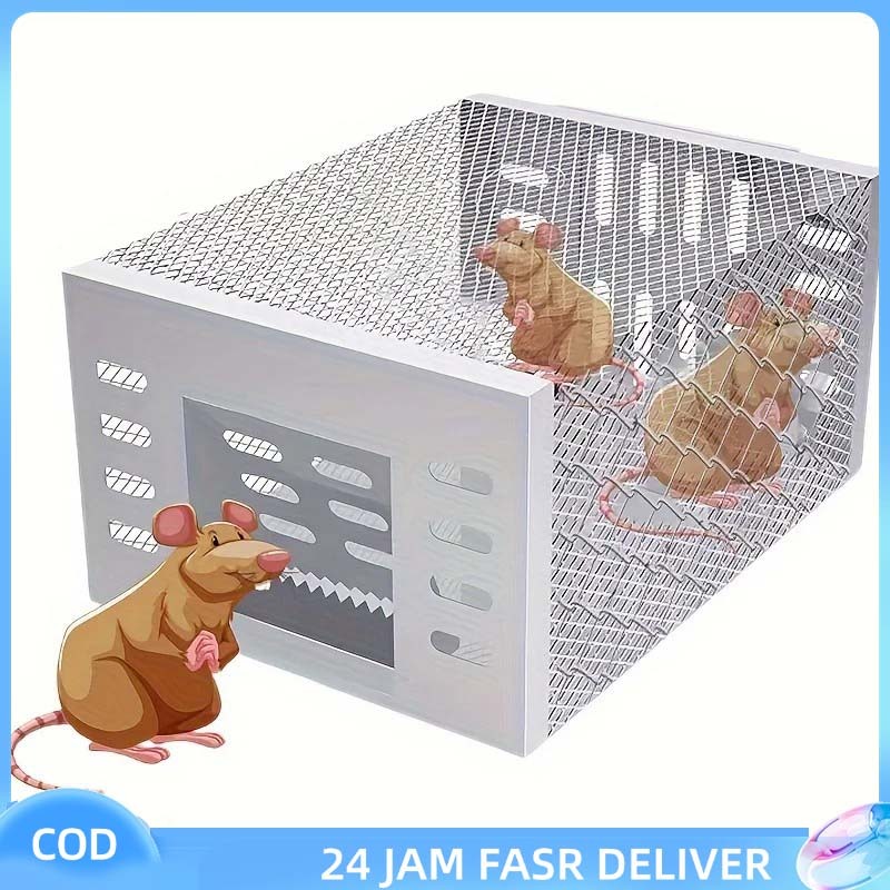 Jumbo Perangkap Tikus Massal Otomatis Outdoor Jebakan Tikus Kurungan Tikus Jebak Tikus Perangkap Tik