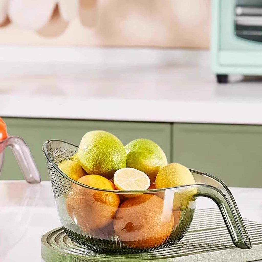 Baskom Keranjang Cuci Beras Serbaguna - Saringan Wadah Pencuci Beras - Baskom Saringan