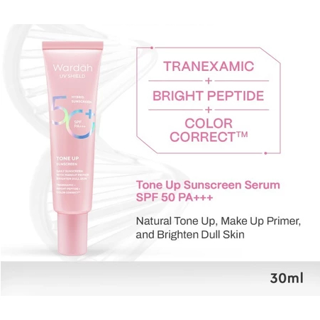 Wardah UV Shield Tone Up Sunscreen SPF 50+ PA+++ - Sunscreen Wajah