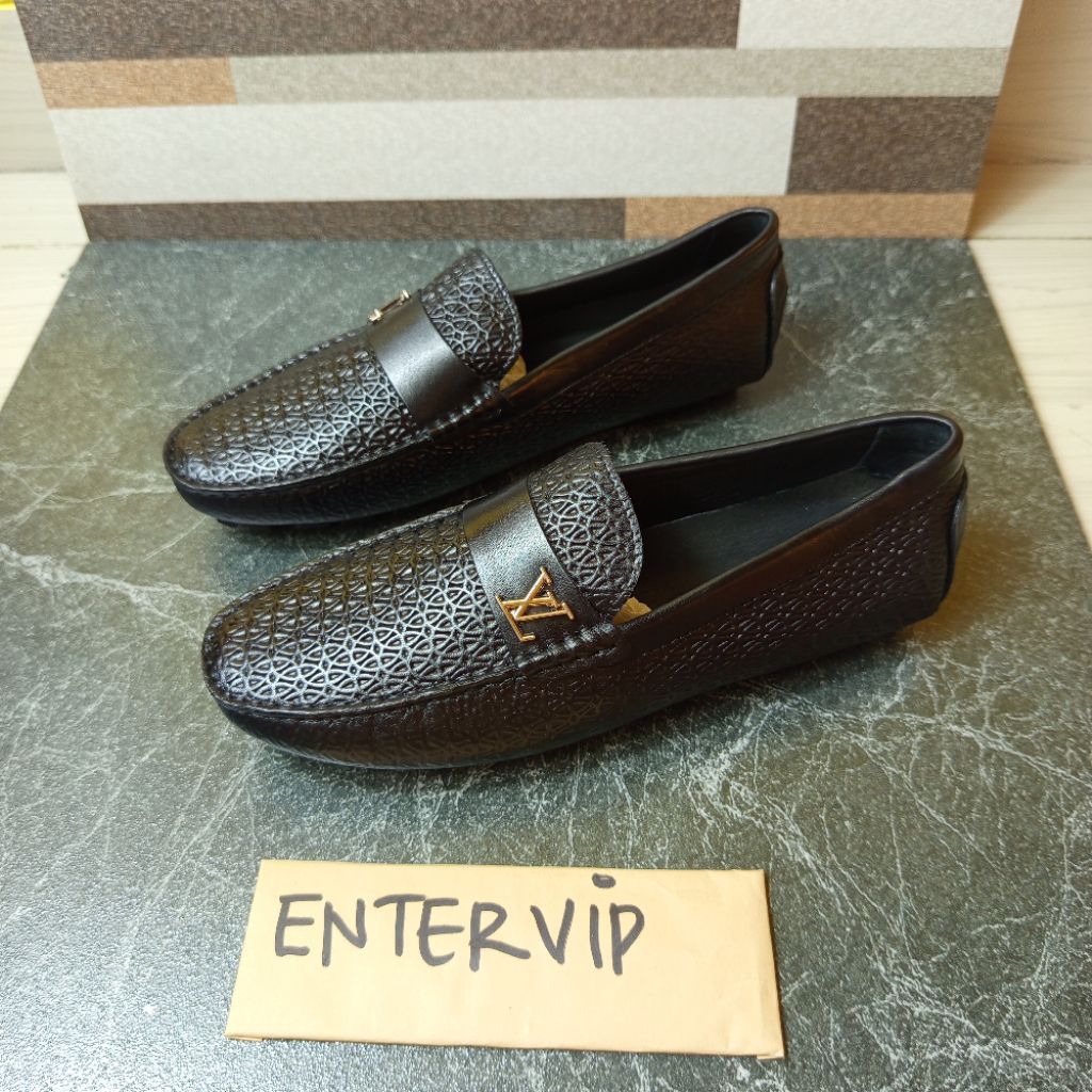 6711 sepatu loafer pria kulit slip on loafers branded top vip