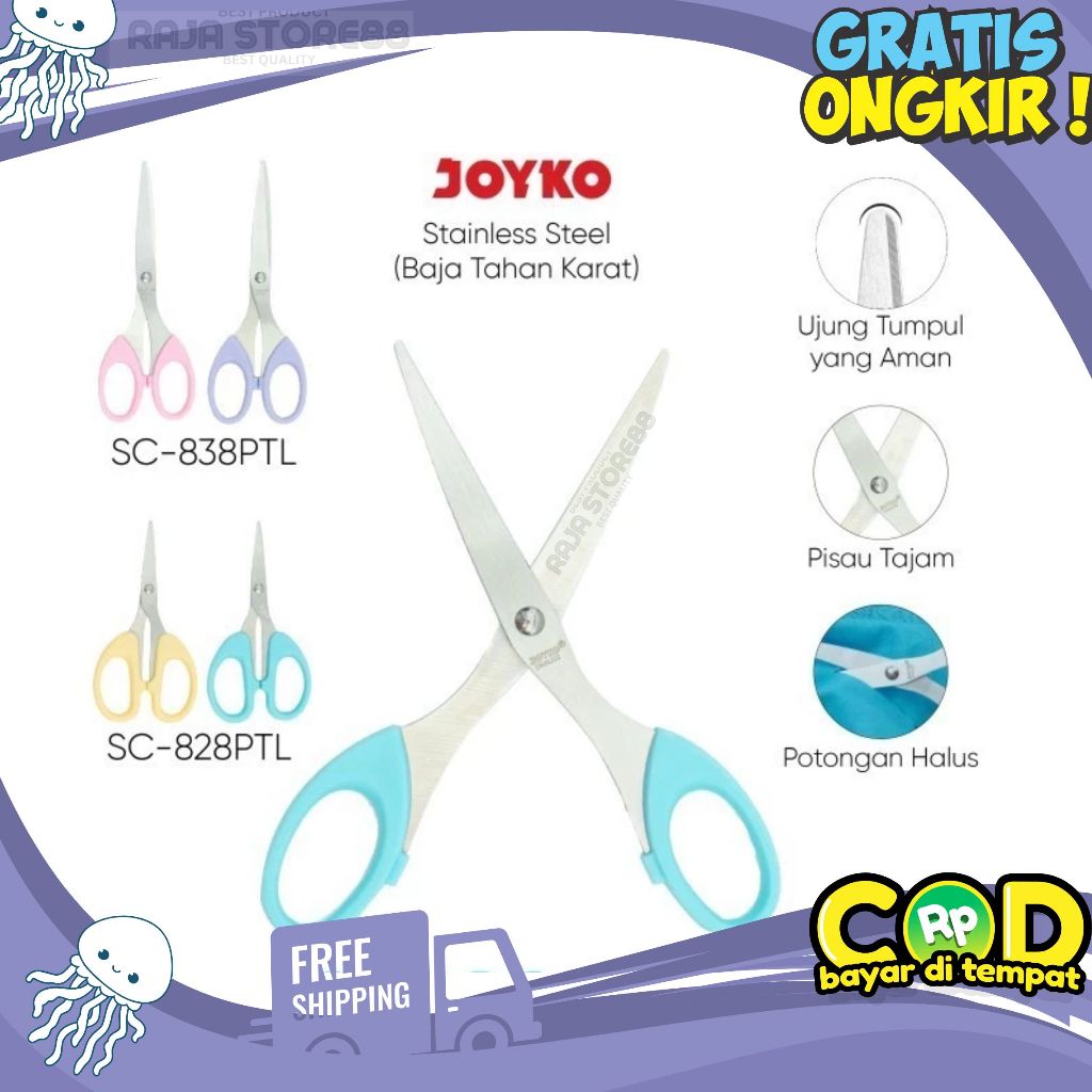 

Gunting Scissors Joyko SC-828~838~848 PASTEL