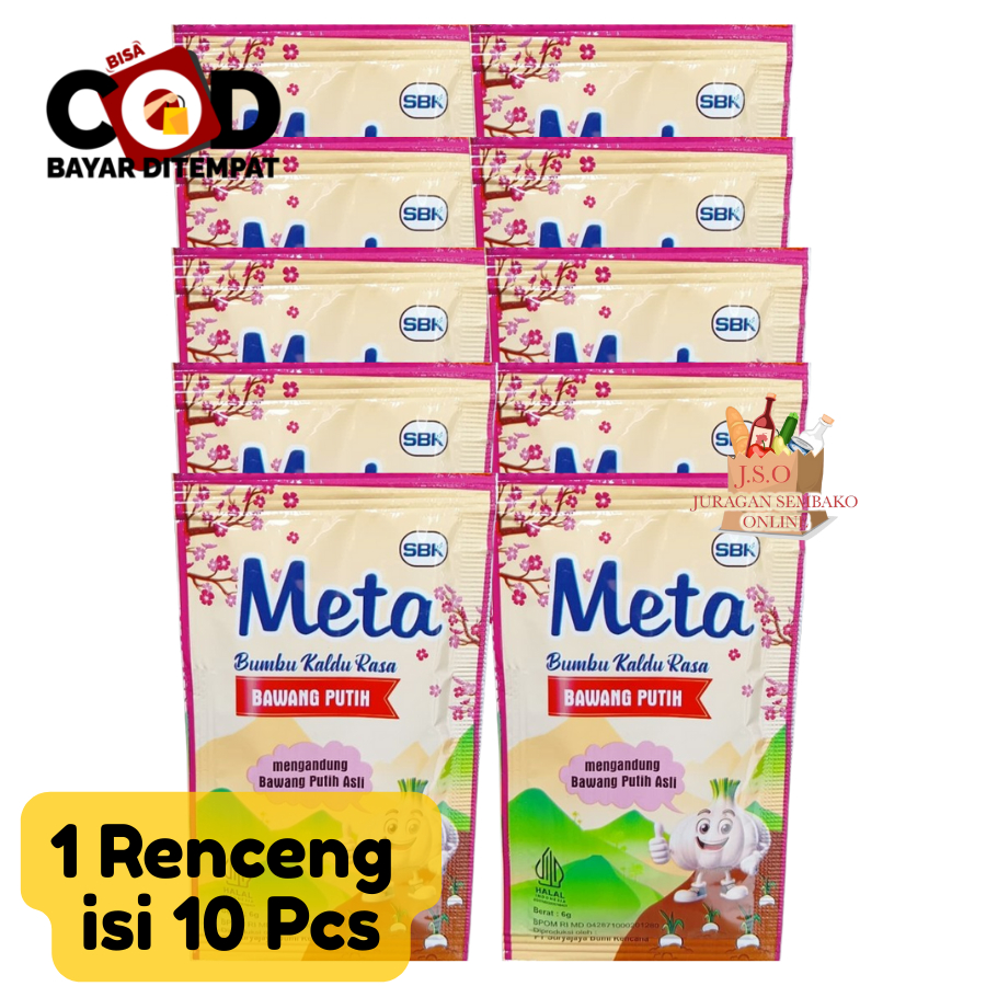 

[ JSO ] Meta Bumbu Kaldu Rasa Bawang Putih 6gr x 12pcs Kaldu Bawang Putih Seasoning Garlic Powder Bawang Putih Bubuk Bumbu Instan Praktis Anti Ribet