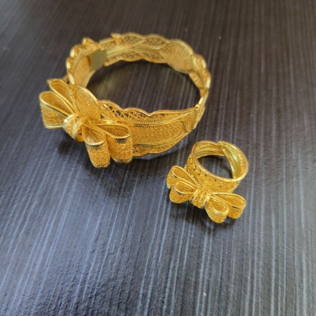 Gelang Kendari/gelang lapis emas 24k/gelang pesta/gelang sultan/gelang pita.