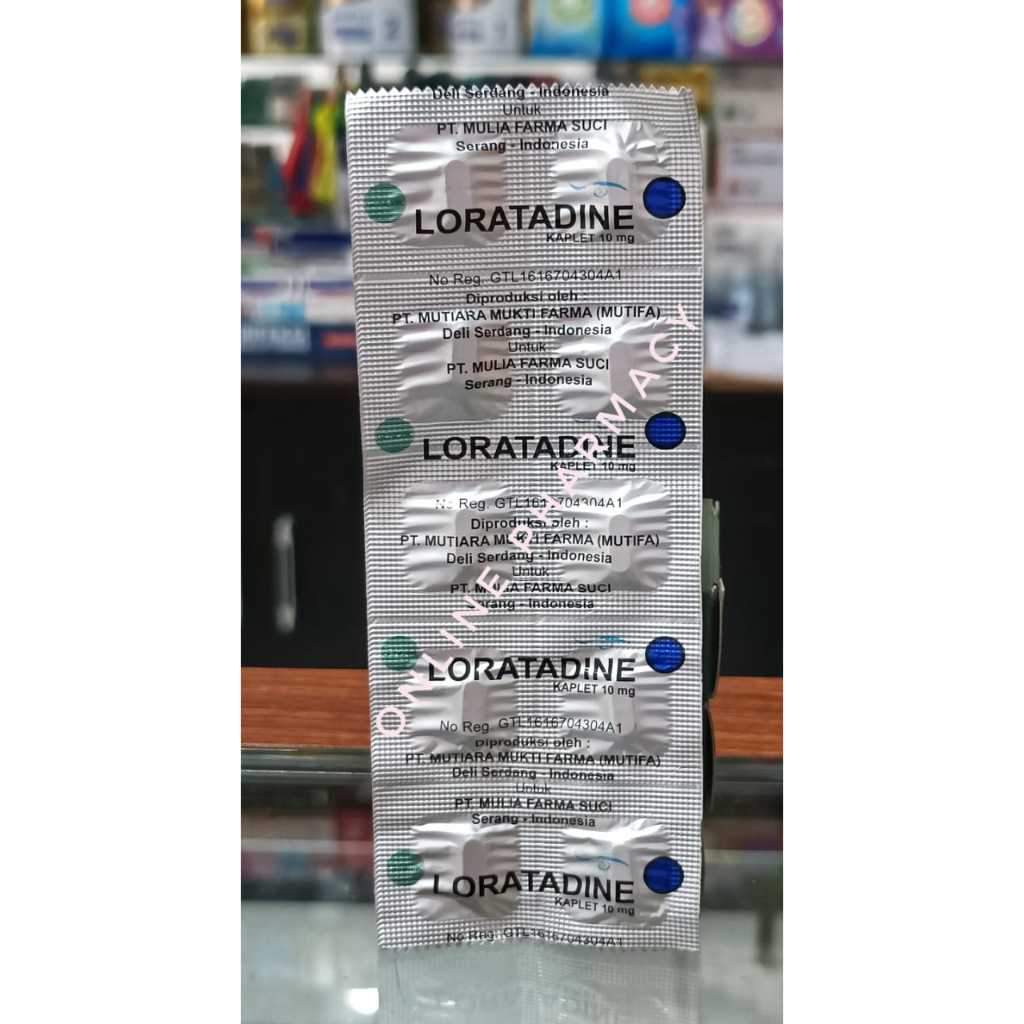 Loratadine Mulia 1 Strip isi 10 Tablet - Untuk Alergi
