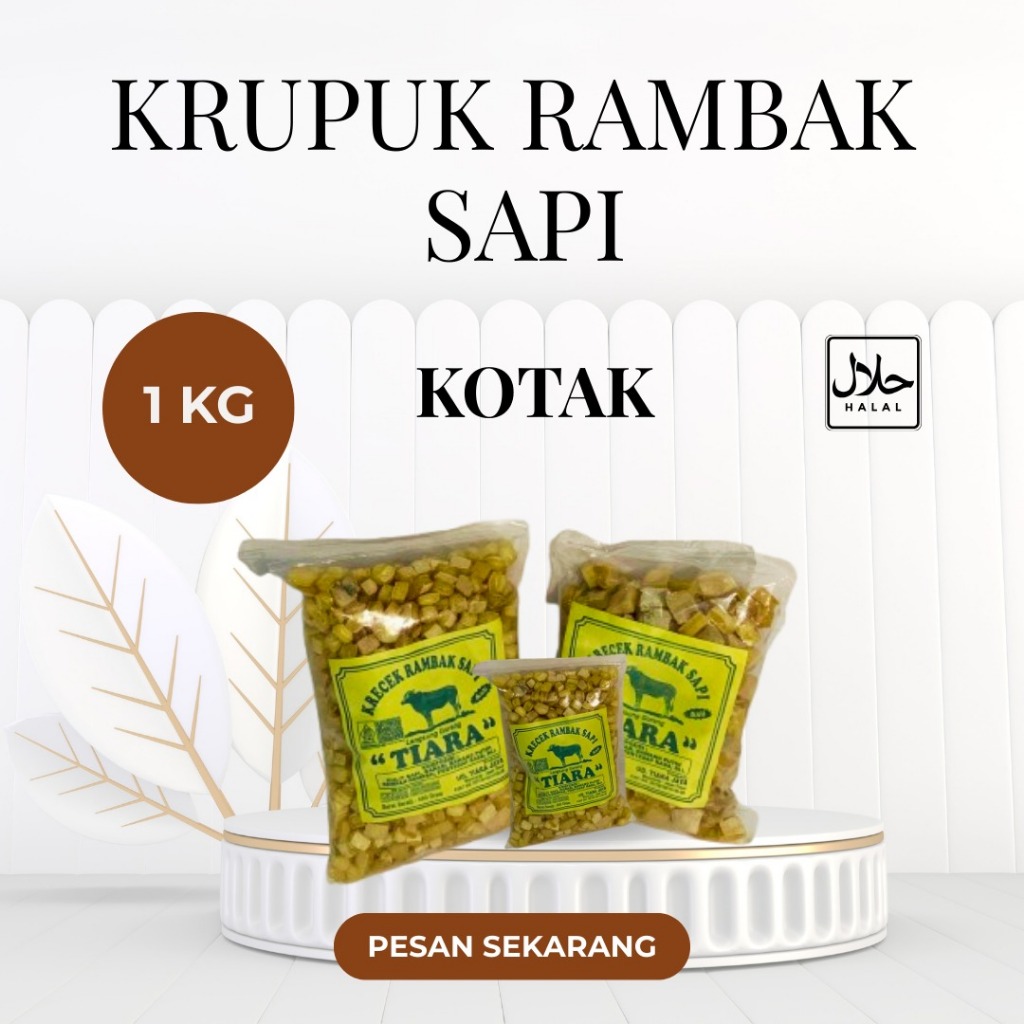 Krecek Rambak Kulit Sapi/Rambak Kulit Sapi/Rambak Kotak Dadu (1kg)