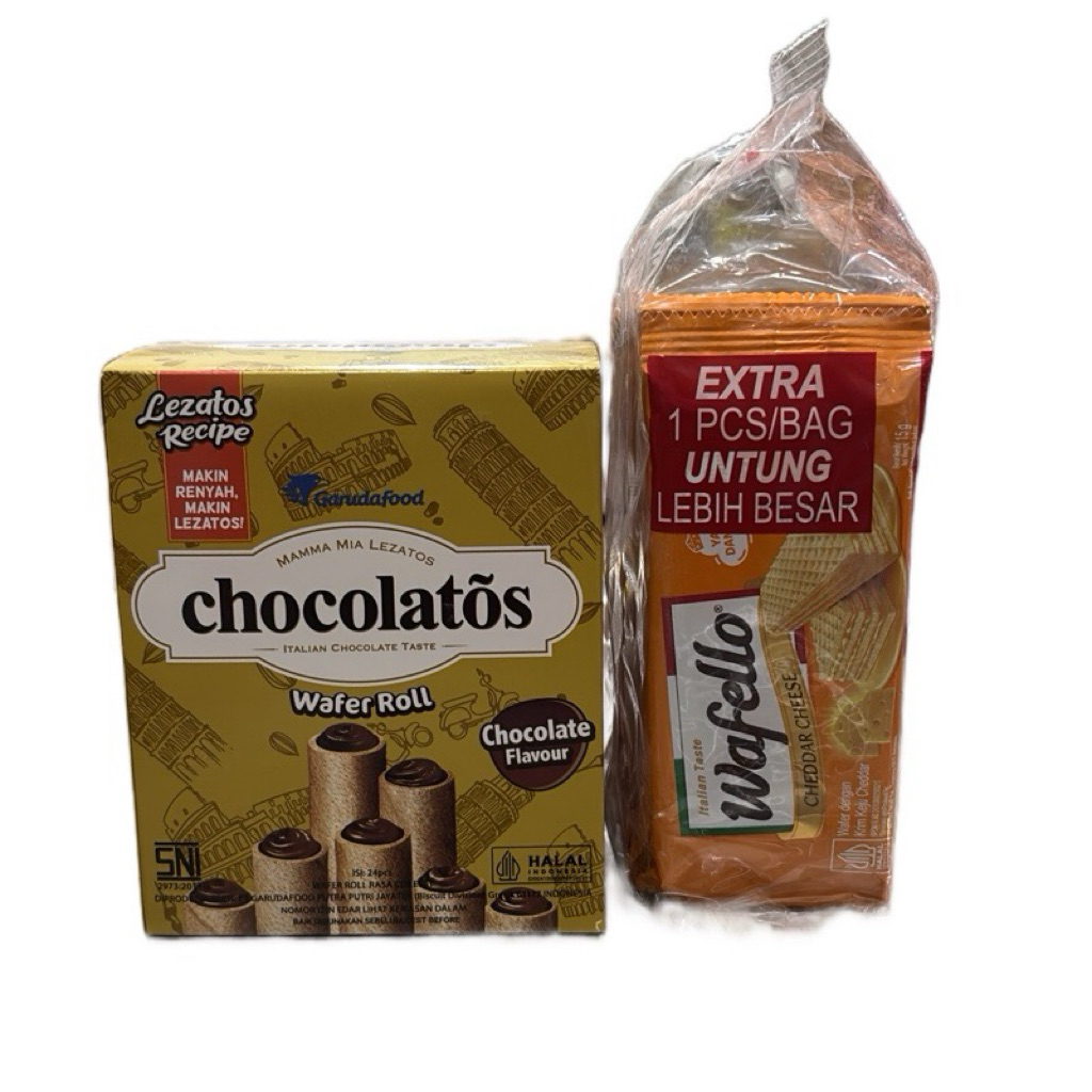 

(C2) Combo Hemat Chocolatos Box 24pcs & Wafello cheddar cheese 15g x 10