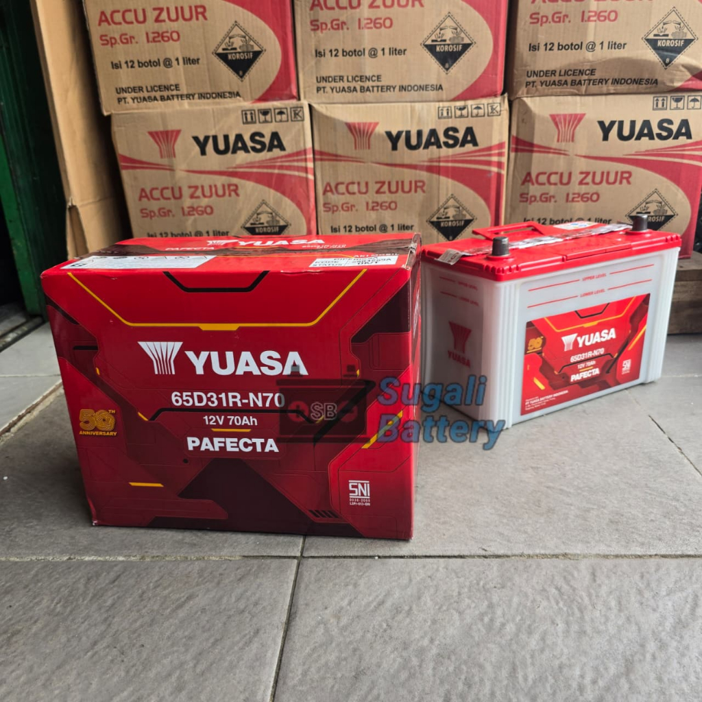 Aki Mobil ISUZU Truk Elf NHR 55, DMax YUASA N70 Aki Basah 12Volt 70Ah ORIGINAL YUASA
