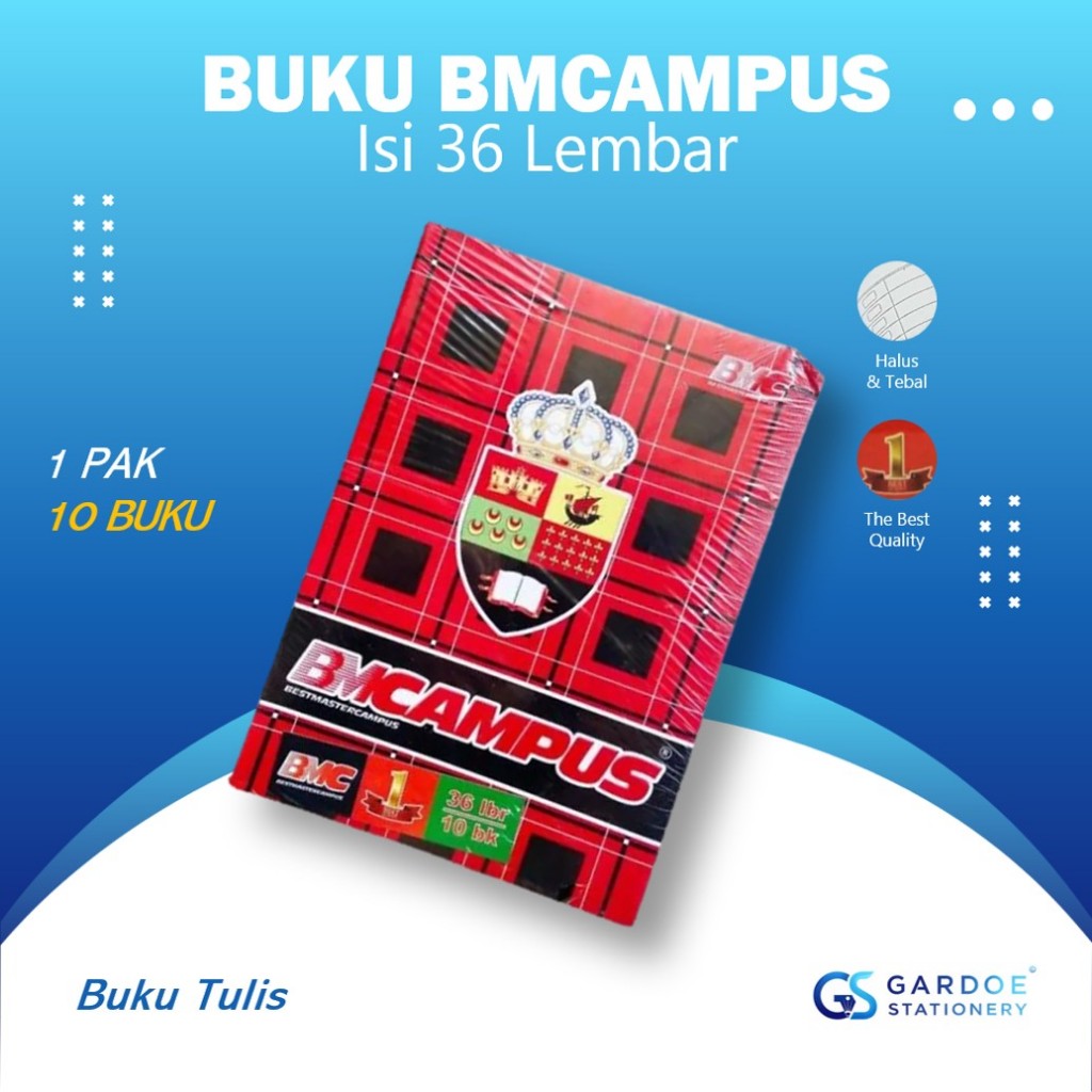 

(10 Pcs) Buku Tulis BMC Kampus 36 Lembar / Buku Tulis Murah (READY COD!!!)
