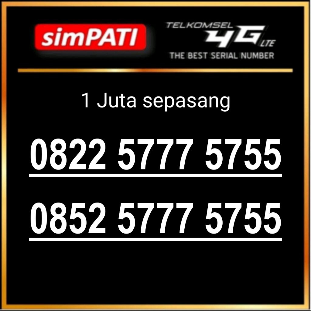 couple nomor cantik telkomsel simPATI 5777 5755