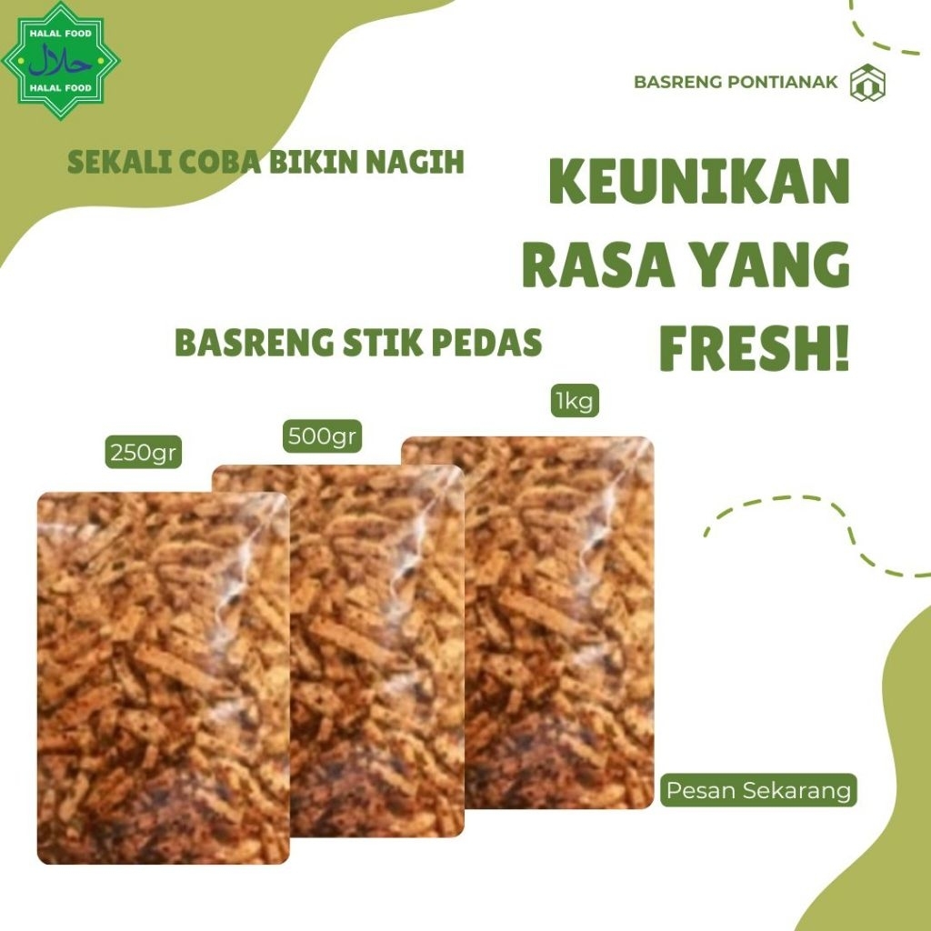 { PROMO } Basreng Pedas 1kg Renyah