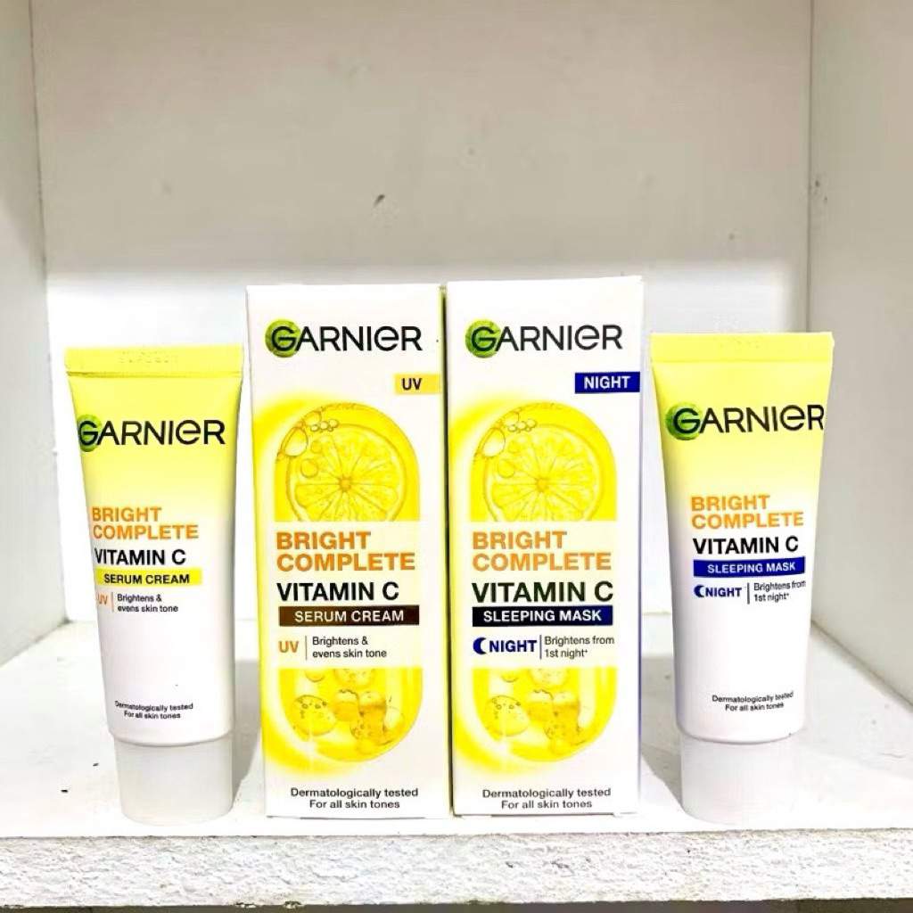 Paket Hemat Garnier Bright Complete Krim Siang 20ml + Krim Malam 20ml