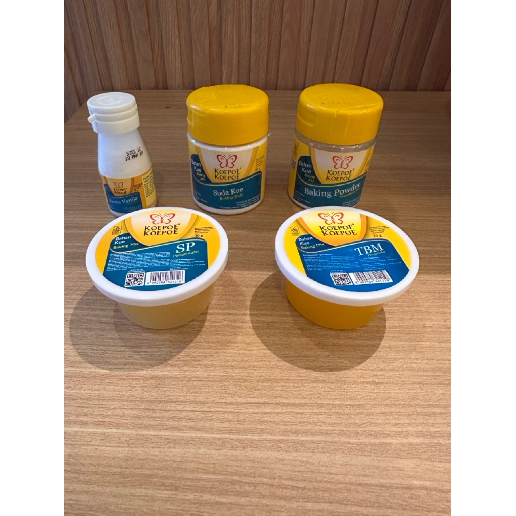 

Paket Baking Koepoe-Koepoe SP/TBM,BAKING POWDER/SODA KUE/PERISA VANILLA