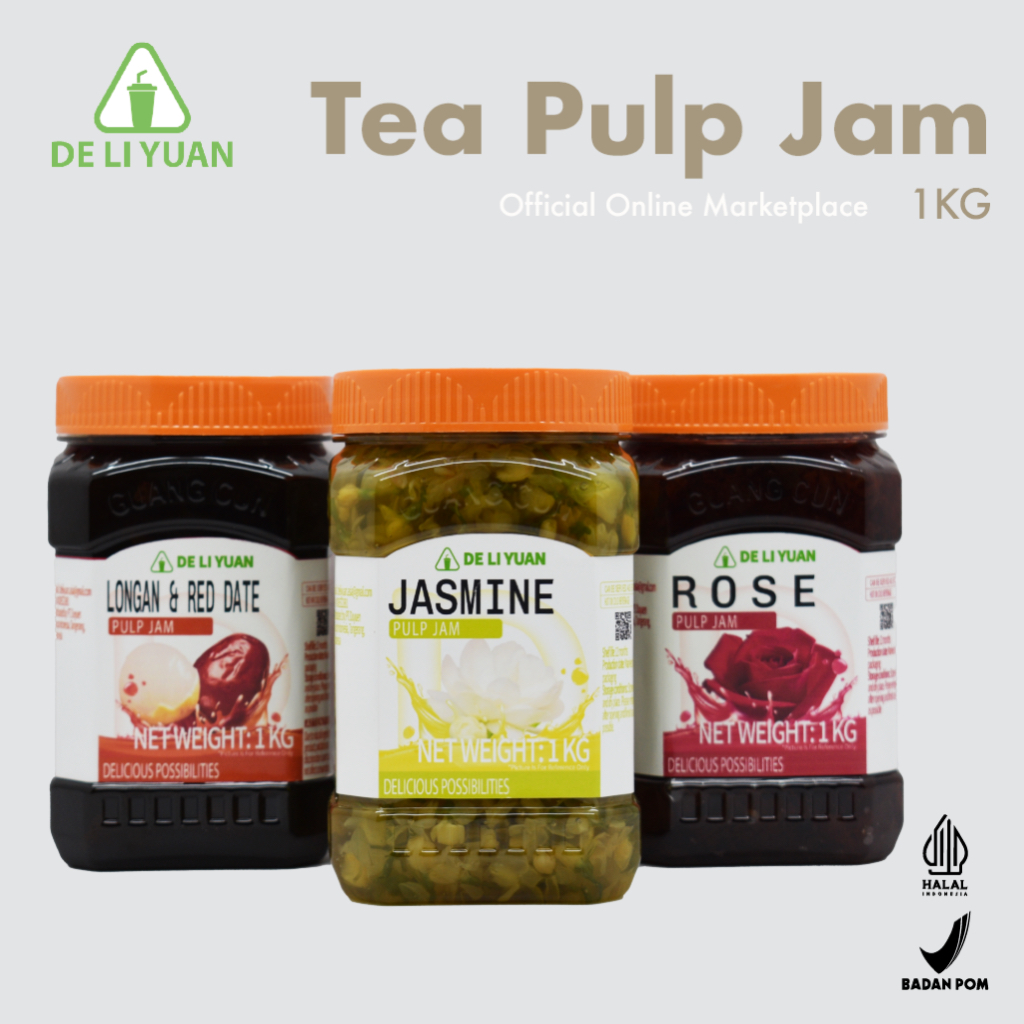 

DELIYUAN Tea Pulp Jam | Daun & Bunga Asli | Pear / Jasmine / Osmanthus / Longan Red Dates