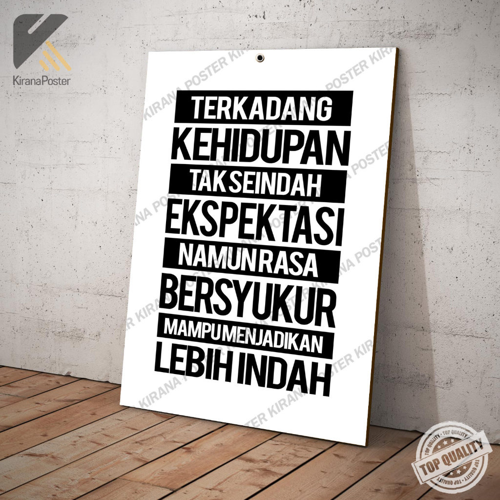 Poster kata kata bijak Pajangan dinding motivasi