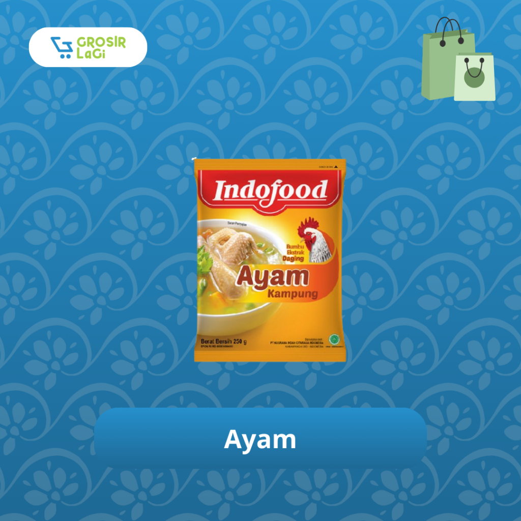 

INDOFOOD BUMBU PENYEDAP AYAM POCH 250 GR