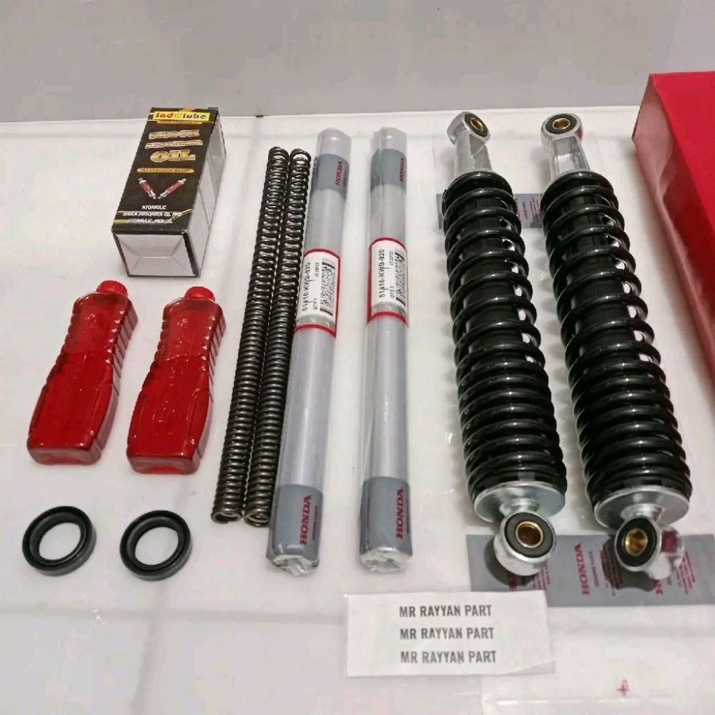 shock depan+belakang revo absolute blade 110 revo 110 fi+per+sil+oli komplit