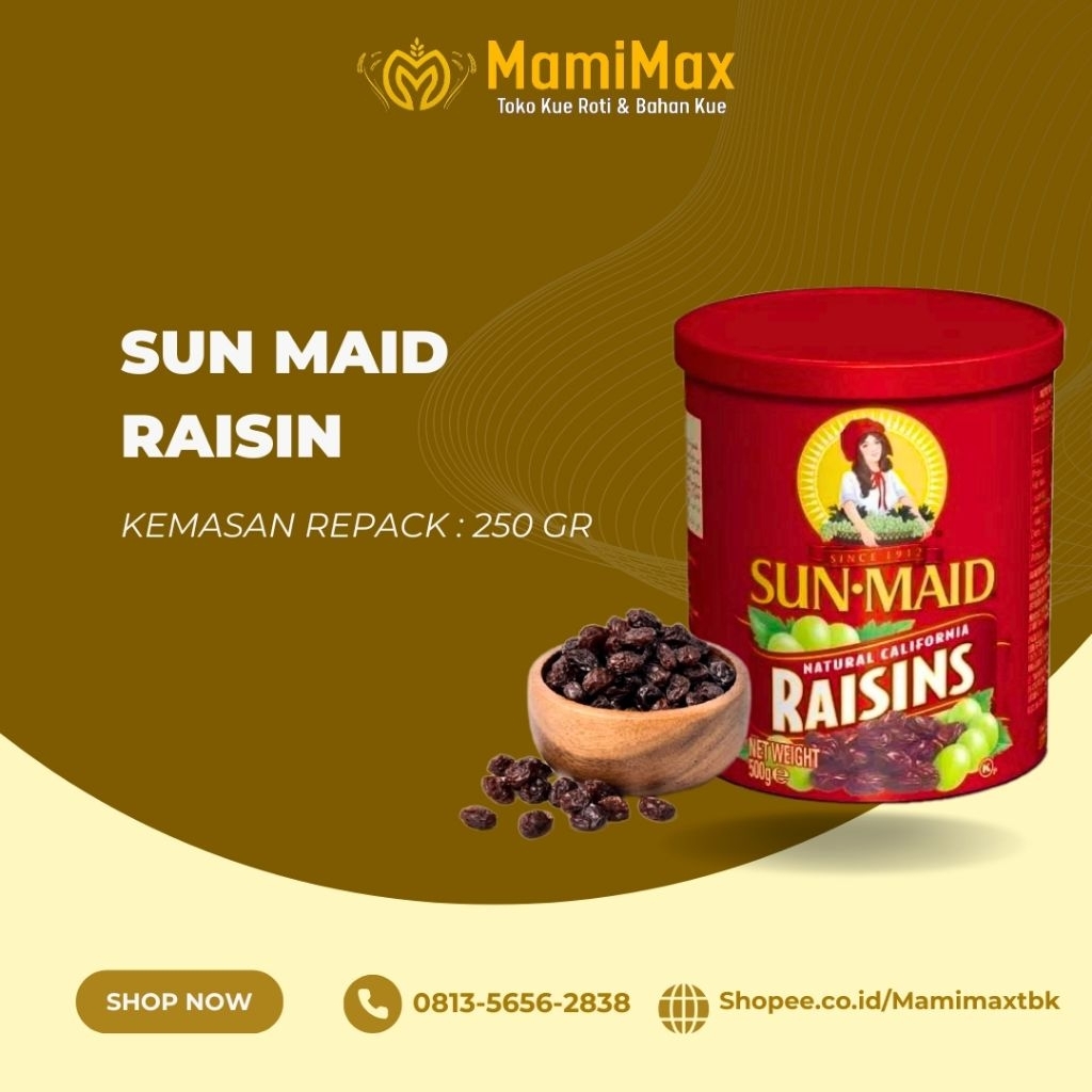 

SUN MAID RAISIN 100 GRAM, 250 GRAM