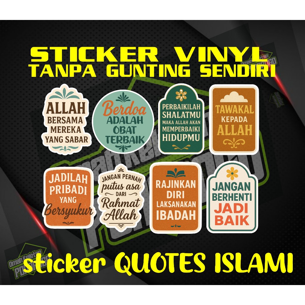 

STIKER QUOTES ISLAMI UNTUK LAPTOP CASE DAN LAIN LAIN