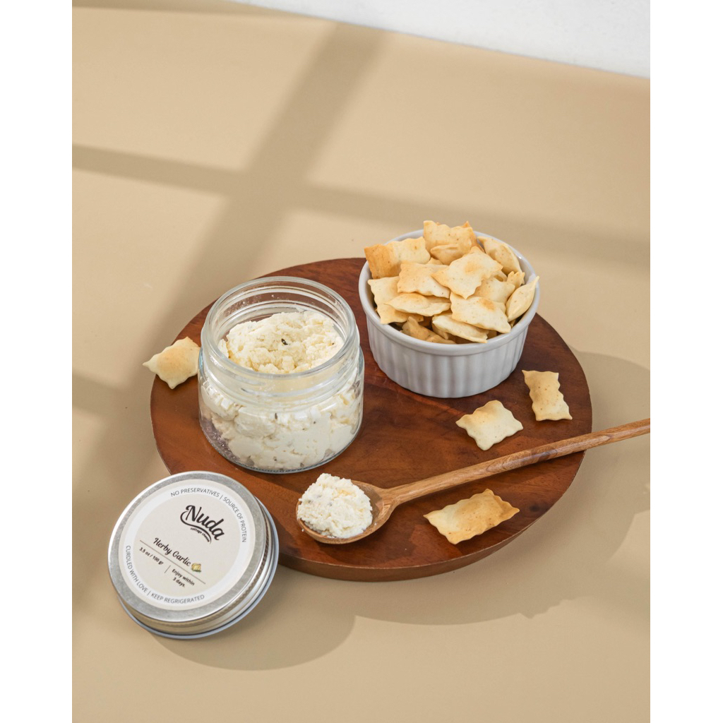 

Nuda Cottage Cheese Herby Garlic | Keju Sehat Tinggi Protein Rendah Lemak Rasa Gurih