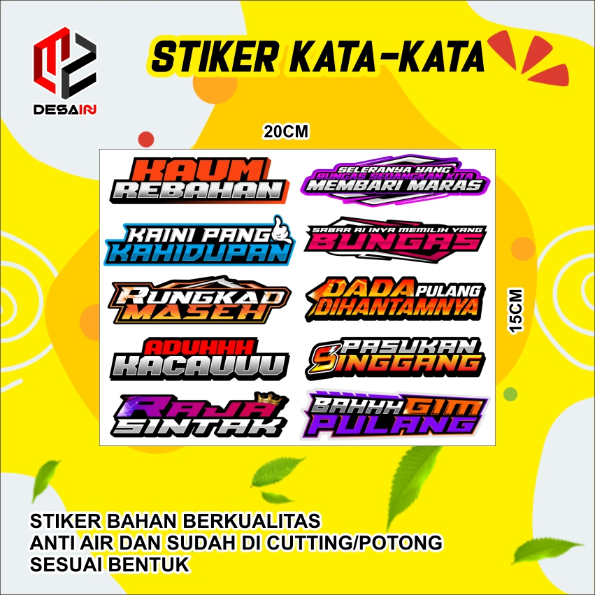 

stiker kata kata viral cutting