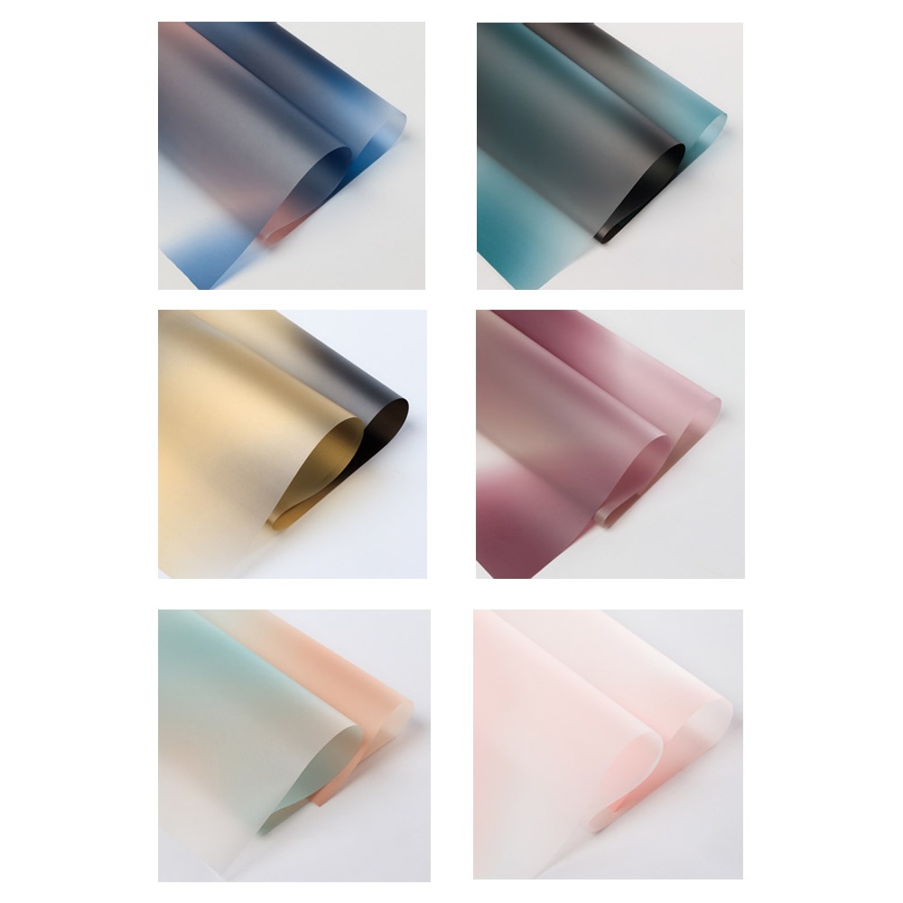 

20 LEMBAR Kertas Buket Bunga Flower Wrapping Motif Gradasi Warna Gradient Color Cellophane Paper Florist Waterproof KB31