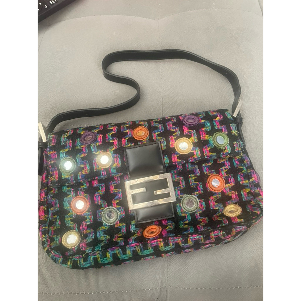 Preloved Fendi Baguette Tweed Vintage