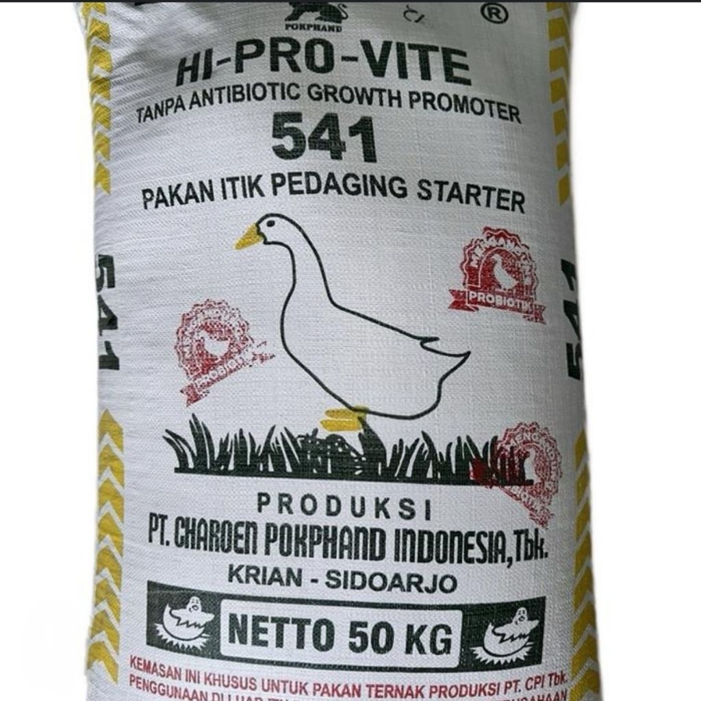 Hi pro vite 541 pur bebek itik entok starter pedaging pakan unggas