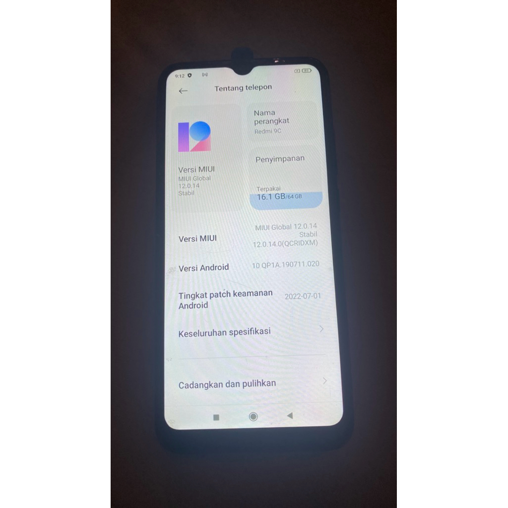 Redmi 9c 4/64 hitam