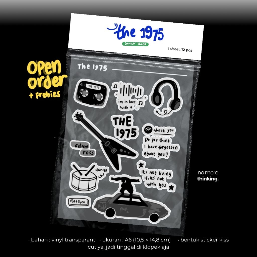 THE 1975 STICKER SHEET [Transparant]
