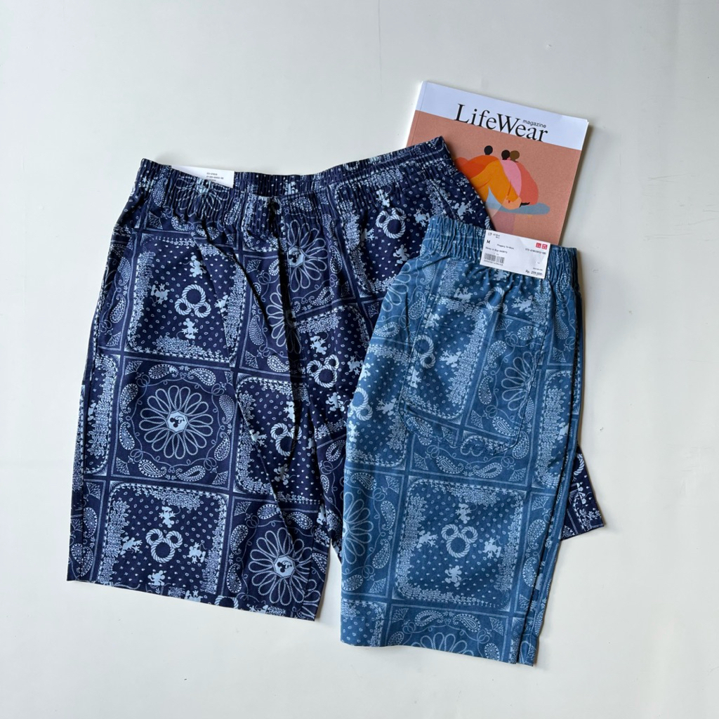 Sale Uniqlo X Disney In Blue Celana Pendek Original/Sale Uniqlo x Disney Jn Blue Short Pant Original