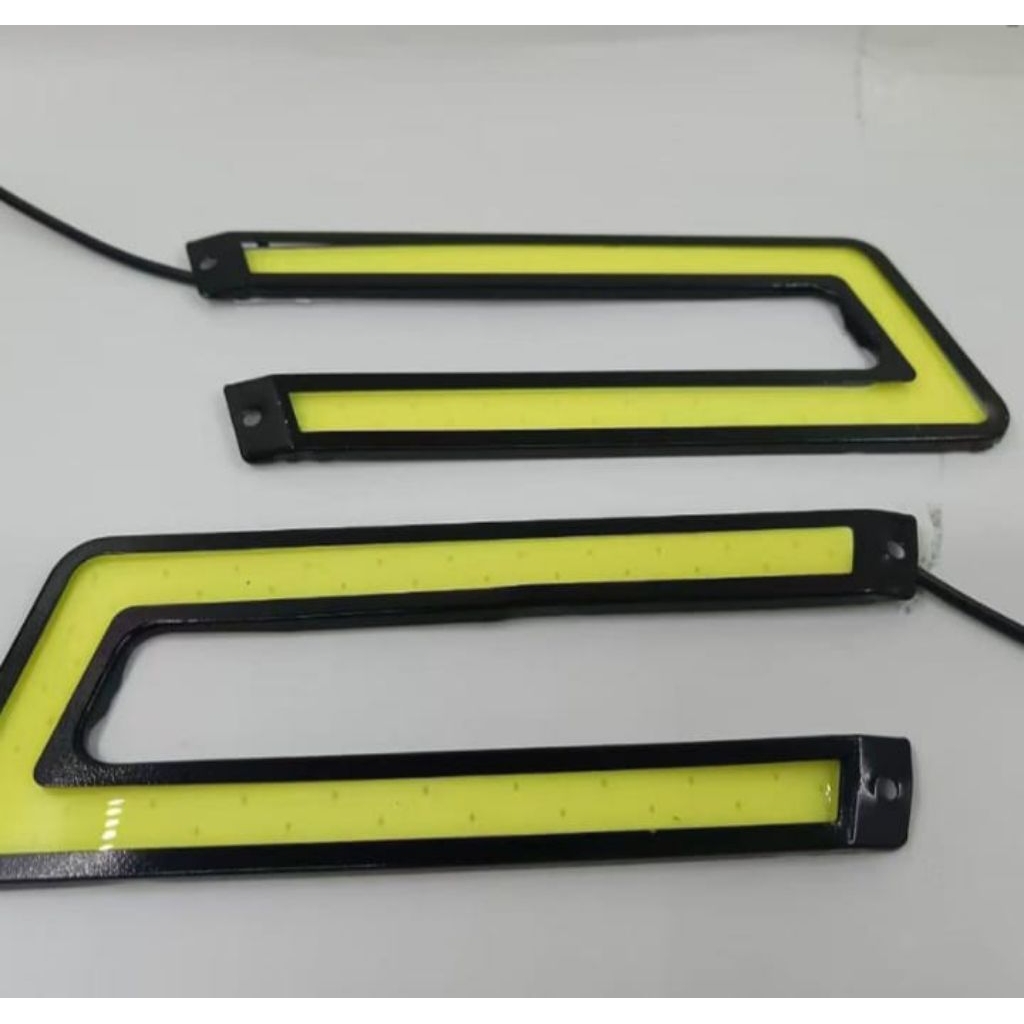 (COD)sepasang lampu foglam mobil DRL COB lampu bumper mobil