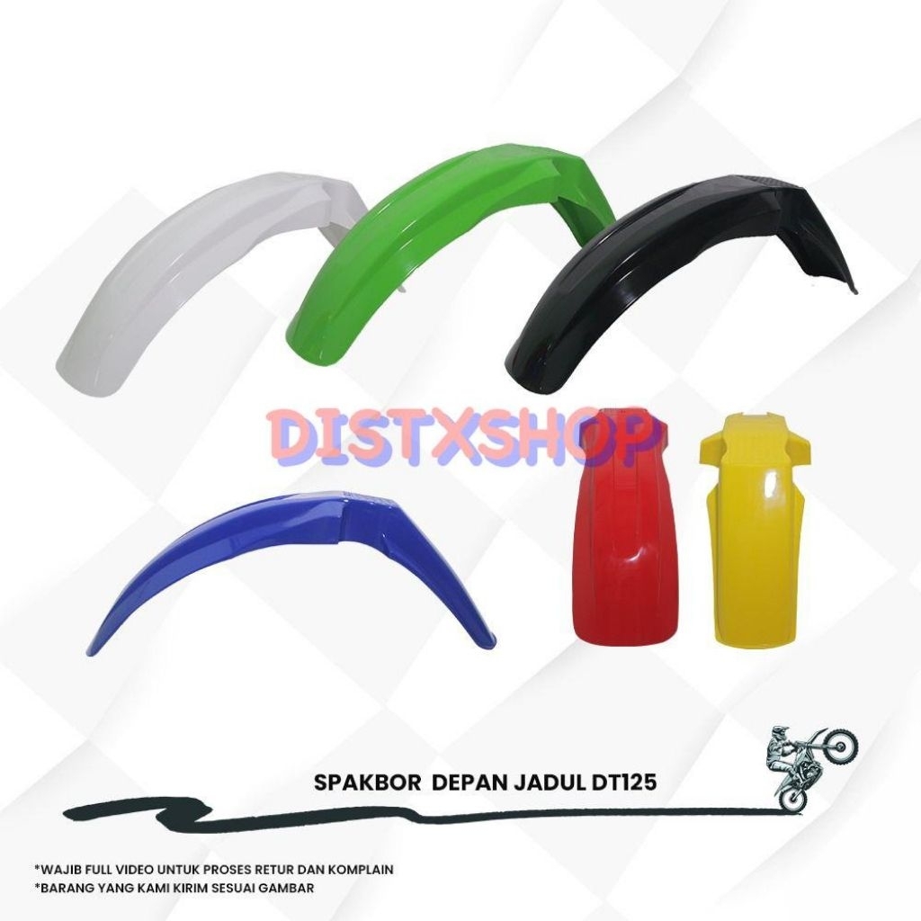 SPAKBOR DEPAN TRAIL VINTAGE JADUL DT 125 FRONT FENDER SLEBOR TS XR XL KDX HUSQ KTM CR MTX RM TRAIL S