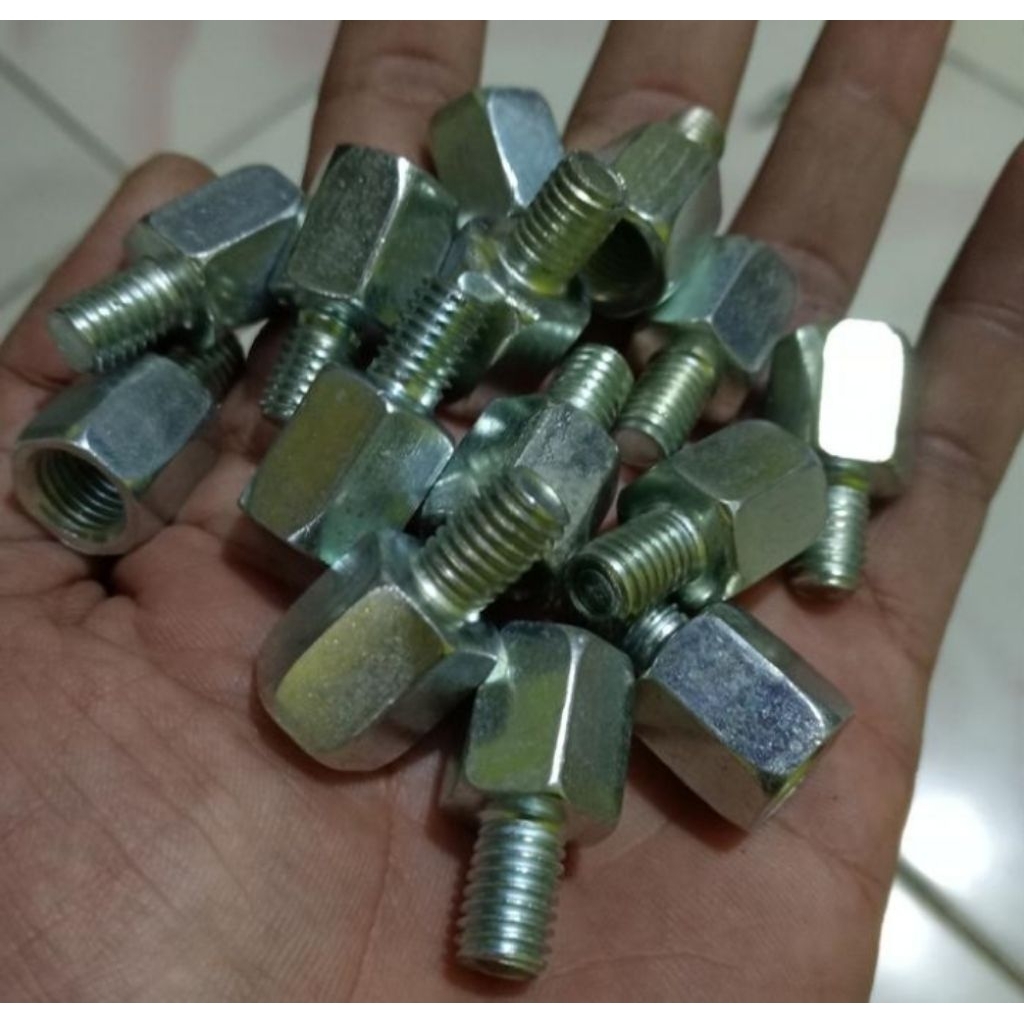 baut sambungan spion.drat baut 14. 
drat dalam kanan.
drat luar kiri.