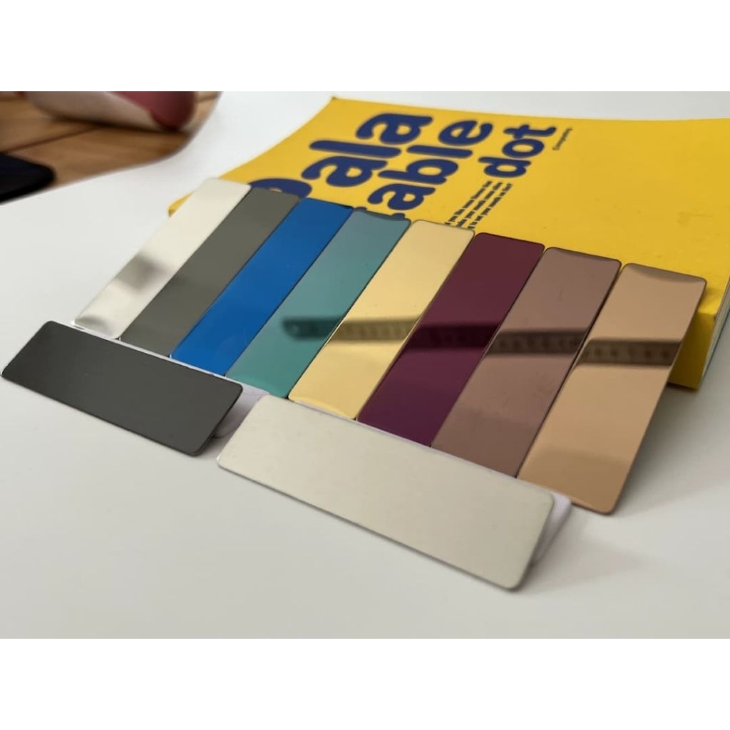 

Bahan Papan Nama Tebal Titanium Mirror