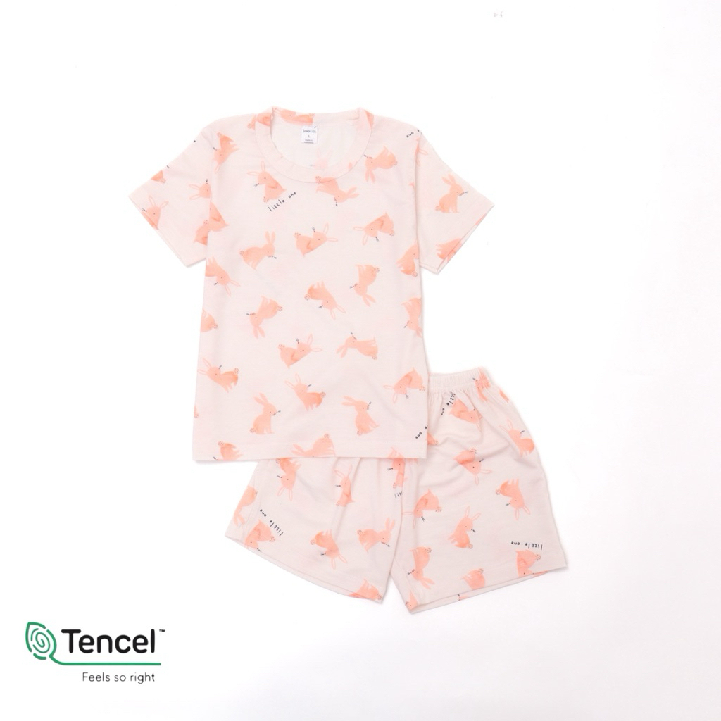 Short set kids - tencel set little pink rabbit