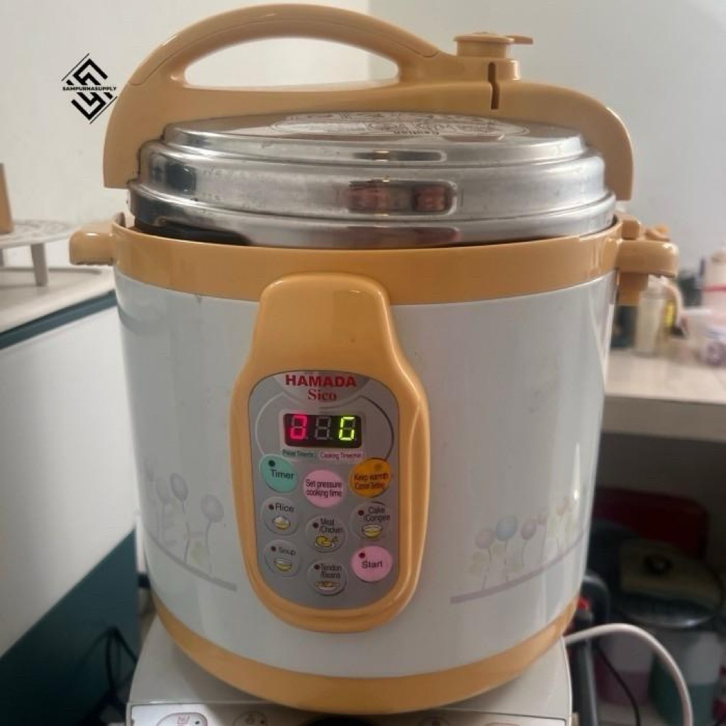 Hamada Sico Pressure Cooker 326C Model 326C Semua Fungsi Oke Kondisi Mulus 99% Power Cord Tersedia