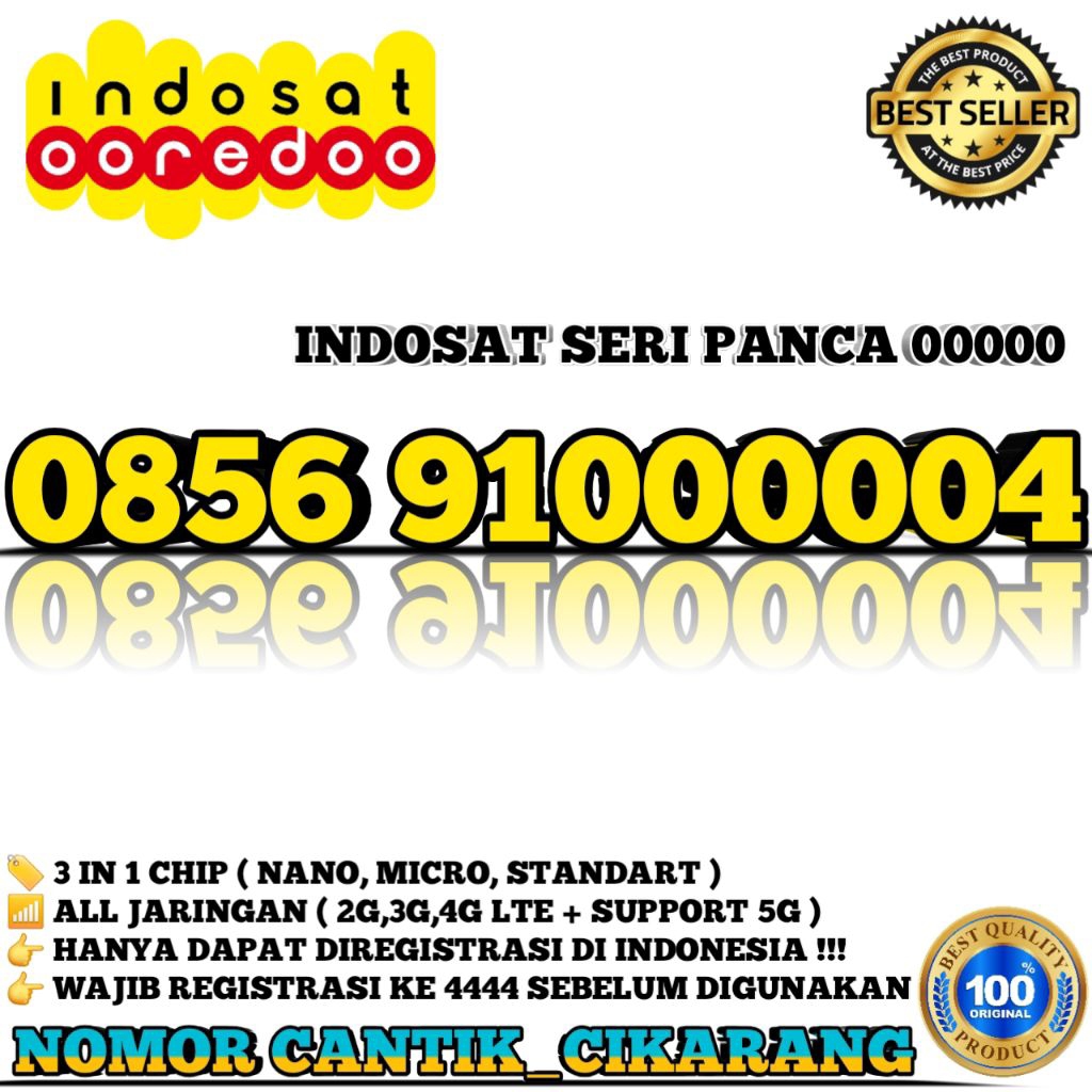 Nomor Cantik Indosat 5G - Kartu Perdana Nomor Cantik im3 indosat - Nomor Cantik Indosat Panca 00000