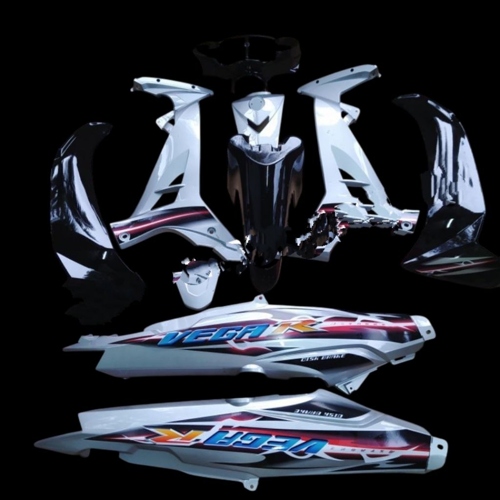 Cover body full set  vega r new warna silver& hitam