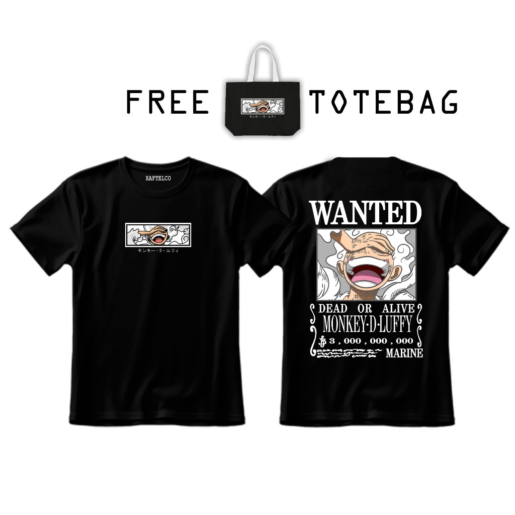 RAFTELCO - KAOS BOUNTY LUFFY - KAOS ONE PIECE - TSHIRT ONE PIECE - KAOS ANIME - BOUNTY ONE PIECE