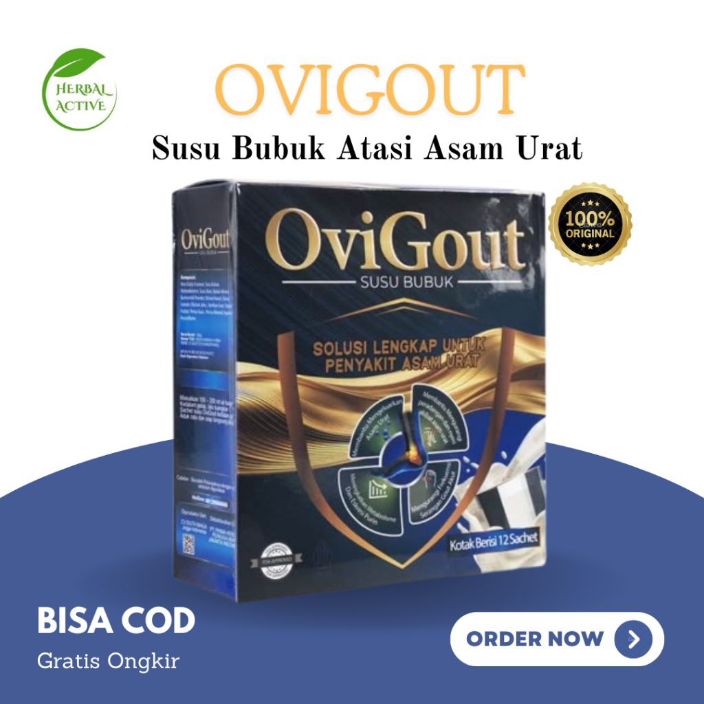 

SUSU OVIGOUT UNTUK PENDERITA ASAM URAT DAN NYERI SENDI SUDAH BPOM DAN HALAL DAPAT MEMBANTU PERMASALAHAN NYERI SENDI KARENA ASAM URAT