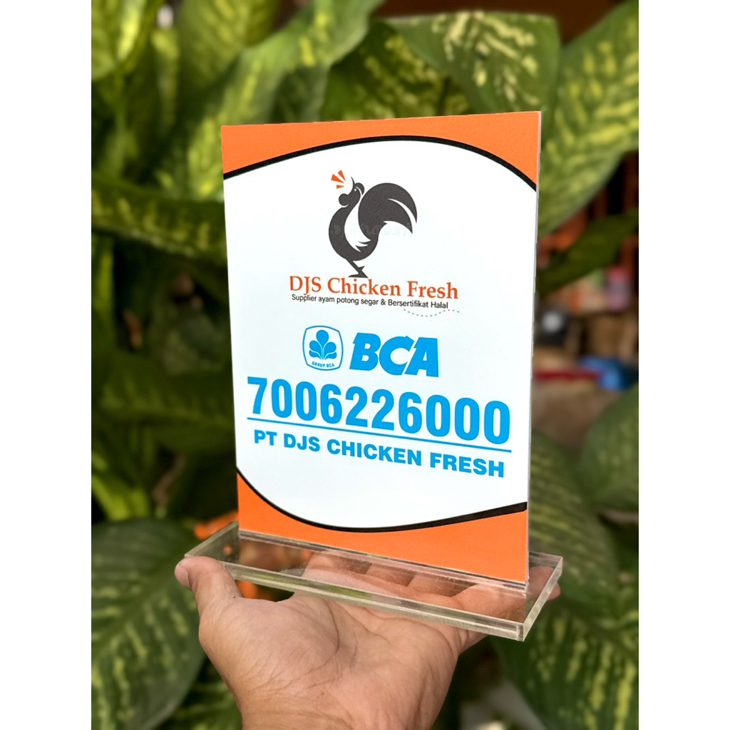 

BISA CUSTOM / GANTI REKENING AKRILIK MEJA UKURAN 15x20CM BAHAN TEBAL