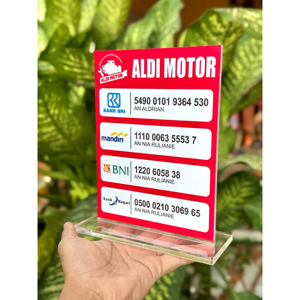 

BAHAN TEBAL AKRILIK MEJA 15x20cm BISA CUSTOM BERBAGAI REKENING