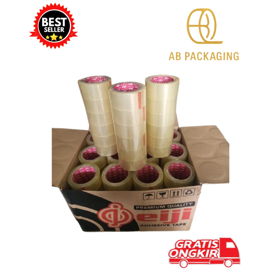 

Lakban Bening Eiji 100 Yard 45mm x 70m 1 Dus ( isi 12 roll 72 pcs )