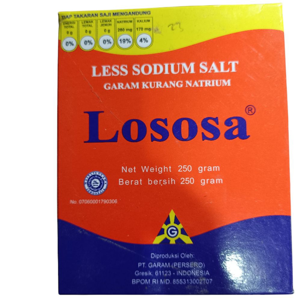 

Lososa Garam Diet Kurang Natrium 250gr Less Sodium Salt